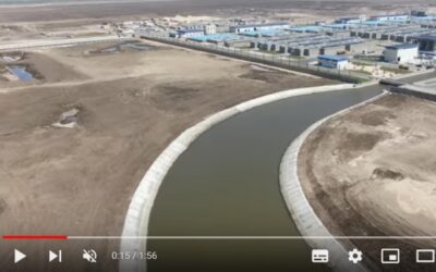 Blick auf die weltweit größte Wasseraufbereitungsanlage